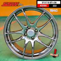 ราคา ล้อแม็กขอบ 17x7 0 4x100 ET 38 ยี่ห้อ SSW รุ่น 222 ฺBMC สีเงิน ราคาต่อ1วง ขายยก4วง ไม่ขายแยก (20776438862)