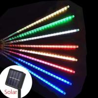 ราคา ไฟสาย LED พลังงานแสงอาทิตย์ 30 50ซม 8หลอด LED ดาวตกฝนดาวตกเทพนิยายกลางแจ้งพวงมาลัยตกแต่งต้นคริสต์มาสสวนลานบ้านหลอดไฟถนน (21170768140)