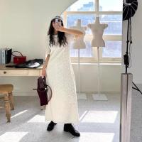 ราคา CHAWY Minimal dress C4322 เดรสยาวมินิมอล เดรสยาวทำงาน มี 2 สี ครีมขาว ดำ (21187960658)