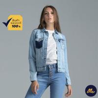 ราคา Mc Jeans เสื้อคลุมยีนส์ Mc Lady แจ็คเก็ตยีนส์แขนยาว เสื้อกันหนาว สียีนส์ ทรงสวย LJM2051 (668652221)