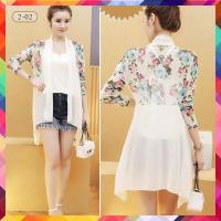 ราคา เสื้อคลุมเกาหลี ผ้าชีฟอง ผ้าตาข่าย หน้าสั้น หลังยาว ผ้าโปร่งบางเบา ขนาดฟรีไซส์ กดเลือกแบบที่ต้องการมี 15 แบบ เสื้อคลุม2 (10350203296)