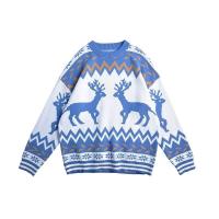 ราคา H H พร้อมส่ง เสื้อถักไหมพรมคอกลม แขนยาว ทรงหลวม ลายกวางคริสต์มาส M0535 C (20898124806)