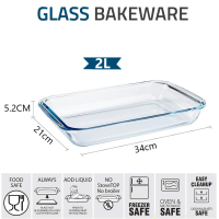 ราคา ถาดอบแก้ว ถาดอบอาหาร แก้ว ไมโครเวฟได้สามารถ เข้าเตาอบได้ Glass Baking Dishes set 4pcs 1L 1 5L 2L 3 5L (20692615545)