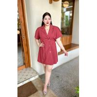 ราคา 531 B ชุดเดรสสาวอวบ ชุดออกงานสาวอวบ เดรสปกสูท เทเลอร์ทรงสวยอก38 46 (19180585695)
