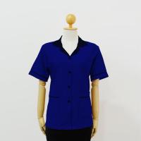 ราคา ผลิตในไทย พร้อมส่ง เสื้อแม่บ้านแขนสั้น มีกระเป๋า เข้ารูปทรงสวยใส่แล้วหุ่นดี ครบไซส์ S 4XL (20776079555)