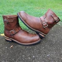 ราคา ส่งฟรี 9US 27cm 42eu รองเท้า Engineer Boots โทนสีน้ำตาล Beeswax Pre owned Authentic (20620875296)