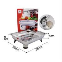 ราคา A 9 1 1 ถาดใส่อาหารสแตนเลส พร้อมขาตั้งและฝาปิด ถาดใส่อาหาร ขายของได้ดีเยี่ยม แข็งแรงทนทาน (21016319617)