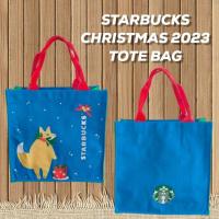 ราคา Starbucks Christmas Tote Bag กระเป๋าผ้า Starbucks Christmas 2023 (20998967426)