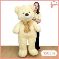 ราคา ตุ๊กตาหมีเท็ดดี้แบร์ teddy bear 60 100 150cm ตุ๊กตาหมียักษ์ ตุ๊กตาหมีขน ขนนุ่ม ตัวนิ่ม ดูในวีดีโอได้ค่ะ (16461842462)