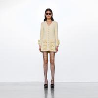 ราคา DISAYA Tweed V neck Dress ชุดเดรสผ้าทวีต (19424898873)