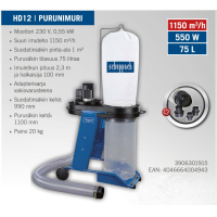 ราคา SCHEPPACH เครื่องดูดฝุ่นเศษไม้ รุ่น HD12 550 W เครื่องมือช่าง รับประกัน (20758311523)