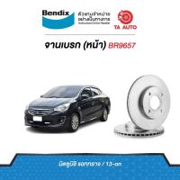ราคา BENDIXจานดิสเบรค หน้า มิตซูบิชิ แอททราจ ปี 13 ON เบอร์ผ้าเบรค1912 BR9657 (8280006998)