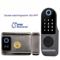 ราคา Boland Tuya ล็อคอัจฉริยะแอปพลิเคชั่นสองด้านล็อกลายนิ้วมือกันน้ำรหัสผ่านดิจิตอลล็อคบ้านแบบไร้กุญแจล็อคประตูทางเข้า (16985266536)