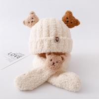 ราคา VOLUN ชุดหมวกผ้าคลุมไหล่รูปหมีน่ารักแบบถักลายอุปกรณ์เสริมสำหรับผ้าชุดหมวกไหมพรมตุ๊กตา3D สไตล์เกาหลีผ้าพันคอการ์ตูนให้ความอบอุ่นสำหรับฤดูหนาวใบไม้ร่วง (20594439927)