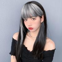 ราคา Falah วิกผมผู้หญิง ผมปลอม แฮรพีชผมยาว ไฮไลท์สี ผมตรง หน้าม้าซีทรู สไตล์เกาหลี วิกผมคอสเพลย์ แถมเน็ท ฟรี ไม่คัน ไม่โป๊ะ (12426406417)