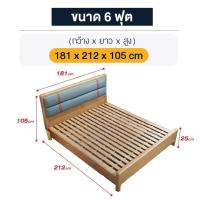 ราคา Elife Bed เตียงนอน 6ฟุต 5ฟุต ไม้แท้ สีไม้ธรรมชาติ เตียงนอนมินิมอล ไม้ยางพาราประสาน แข็งแรง เนื้อแข็ง (18783790855)