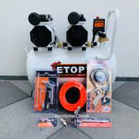 ราคา ETOP ปั๊มลม ปั๊มลมออยฟรี ถังลม ปั๊มลม 50 ลิตร รุ่น XH60050L มี 2 มอเตอร์ ปั๊มลมเร็ว เสียงเงียบกริป อุปกรณ์เสริม 6 อย่าง ปลั๊กไฟโรงงาน 10 เมตร (19124067673)