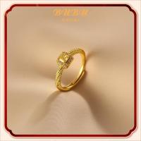 ราคา ของแท้ 18k อิตาลีแหวนทองจริงของผู้หญิงก้อนน้ําตาลขนาดเล็กเซอร์โคเนียหมั้นเครื่องประดับสําหรับแฟนของขวัญแฟน (21193753105)