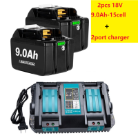 ราคา Makita แบตเตอรี่โทรศัพท์ลิเธียมแบบชาร์จไฟได้18V 6 0Ah 9 0Ah 15cell ชุดแบตเตอรี่สำหรับ Makita สำหรับแบตเตอรี่ Makita BL1815 BL1830 BL1840 BL1850 LXT400 BL1860 (20680672235)
