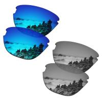 ราคา เลนส์โพลาไรซ์2คู่สำหรับ OO9374 Oakley Frogskins Lite กรอบแว่นกันแดด ติดตั้งได้ง่าย ใส่ได้พอดี ป้องกันรังสียูวี100 ดำ เงิน (20332760703)