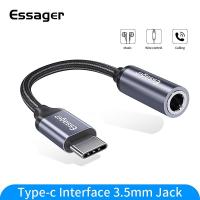 ราคา Essager USB Type C อะแดปเตอร์หูฟังช่องเสียบ3 5 USB C TO 3 5MM สายอะแดปเตอร์เสียง AUX สำหรับ Huawei P30 Xiaomi Mi 10 9 ES (21170827840)