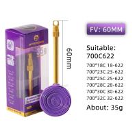 ราคา 2023 New 700C Bicycle Inner tube with Aluminum Alloy Valve High pressure Resistant Ultra light TPU Tube 35g for Road bike Puncture Resistant 700x18 32C PV 60 80mm Spare tire (20570438414)