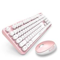 ราคา Mofii คีย์บอร์ดบลูทูธไร้สายสำหรับแล็ปท็อป PC Mac แป้นพิมพ์เครื่องพิมพ์ดีดแบบ104คีย์ย้อนยุคแบบพกพา (21171294426)