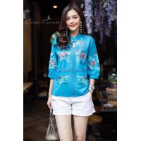ราคา เสื้อลินินเกรดพรีเมี่ยม เนื้อผ้าขึ้นลาย เนื้อผ้ามีความนุ่ม ผ้าดีมากค่ะ งานปักฝีมือสวยมากๆค่ะ Cutie Minute (17357883902)
