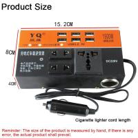 ราคา 1500W Car Inverter 12V 24V to 220V Power Converter Multi function Truck Socket Charger DC Inverter (17364629146)