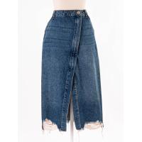 ราคา Zara กระโปรงยีนส์แต่งขาด ป้ายแบรนดฺ์ระบุไซส์ EUR M Preloved (20614634617)