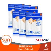 ราคา SUNZIP ซันซิป ถุงซิปอเนกประสงค์ รุ่น H6 ขนาด 17 X 24 ซม แพ็คละ 15 ใบ ซิปล็อคแน่นหนา (9652694911)