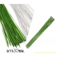 ราคา ชุด30เส้น ลวดใบไม้ ลวดต้น ลวดทำดอกไม้ประดิษฐ์ พันฟลอร่าเทปสีเขียว ลวดทำก้านดอกไม้ ลวดทำใบไม้ ยาว30ซม (19486955254)