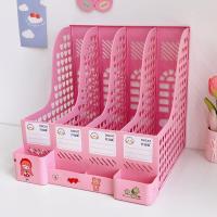 ราคา พร้อมส่ง กล่องใส่หนังสือ แฟ้มเก็บเอกสาร กล่องเก็บเอกสาร 4ช่อง กล่องใส่เอกสาร ใส่ A4 ได้ แฟ้มใส่หนังสือ ฟรีสติ๊กเกอร์ (20134795111)