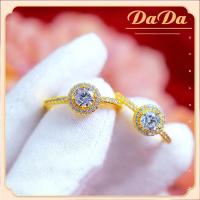 ราคา แหวนทอง 18K ผู้หญิง 98 2 ทองบริสุทธิ์อิตาลี Moissanite รอบเพทายเครื่องประดับหมั้นสําหรับของขวัญสําหรับภรรยา ทอง แท้ หลุด จำนำ (21060151774)