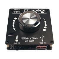 ราคา มินิบลูทูธ รองรับ5 0ไร้สายเสียงเครื่องขยายเสียงดิจิตอลแผงสเตอริโอ50Wx2แอมป์เครื่องขยายเสียง ZK 502M (13847019895)