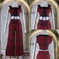 ราคา BT เซท 2 ชิ้น เสื้อครอปสั้นแขนกุดลายสก็อตสีแดงตัดดำแต่งขอบลูกไม้แต่งผูกโบตรงกลาง แมทซ์กับกางเกงขายาวลายสก็อตกระเป๋าข้าง (21076838470)