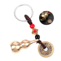 ราคา เหรียญฮวงจุ้ยพร้อมพวงกุญแจวูลูทรงน้ำเต้าทองเหลืองโบราณเสน่ห์พวงกุญแจทองห้าจักรพรรดิเหรียญโชคลาภพวงกุญแจห้อยจี้ (17590173015)