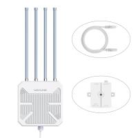 ราคา WAVLINK WiFi6 Outdoor Mesh Router AP Repeater Dual Band 2 4G 5G AX1800 Long Range Outdoor WiFi Mesh Extender with PoE 4x8dBi High gain Antennas IP67 Weatherproof Enclosure Signal Booster Amplifier (20