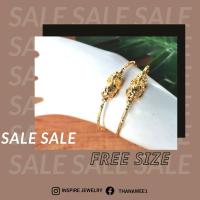 ราคา Inspire Jewelry กำไลข้อเท้าเด็กหุ้มทองแท้ 100 24K กระพรวนคู่สลักลาย ขยายไซด์เพิ่มได้อีก (21054567620)