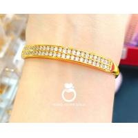 ราคา กำไล s47 รุ่นเพชรสองแถว หนัก 1 บาท พลอย กำไล ทองไมครอน สวยๆ แฟชั่น ทองชุบ ลงยา (20383250427)