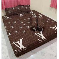ราคา ผ้าปูที่นอน 1 5 ชิ้น เนื้อผ้าคอตตอน 100 เลือกขนาดได้ มีลายอื่นอีกมากมาย Louis Vuitton น้ำตาลเข้ม (9703229557)
