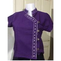 ราคา เสื้อคอจีนป้ายหน้า เสื้อผ้าฝ้ายพื้นเมือง ผ้าพื้นเมือง งานปักมือ จากเชียงใหม่ (20883956515)