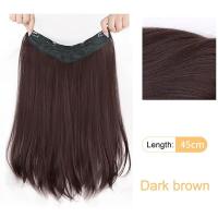 ราคา วิกผมครึ่งศรีษะรูปตัวยูสำหรับผู้หญิงผมหยิกยาว24 ต่อผมสังเคราะห์ทนความร้อนได้วิกผมสีน้ำตาลยาวสีดำธรรมชาติ (20721403340)