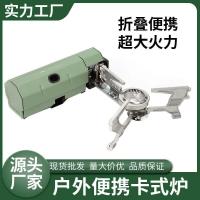 ราคา Outdoor card stove foldable portable gas stove camping cookware household gas tank card magnetic stove strong fire windproof box stove (20672028549)