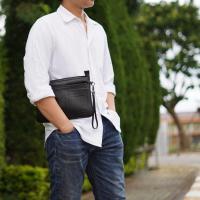 ราคา กระเป๋าหนังผู้ชาย กระเป๋าคลัช หนังแท้ สีดำ รุ่น B BK 1284 (18498376246)