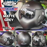 ราคา แถมฟรีผ้าบัฟ หมวกกันน็อค AVEX TOP GUN ยกคางได้ หมวกนักบิน (20420069406)