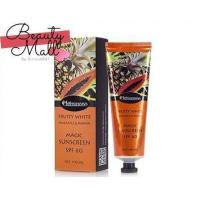 ราคา Nongnaka Fruity White Pineapple Papaya Magic Sunscreen กันแดดน้องนะคะ กลิ่นผลไม้ SPF60 (19796449131)