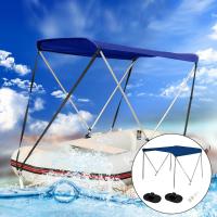 ราคา ZYMOON หลังคาเรือผ้าคลุมเรือพร้อมคันรองรับผ้าคลุมกันแดด Bimini กันน้ำกันสาดเรือคายัคสำหรับเรือเรือยางเรือแคนูตกปลา (19657722910)