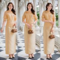 ราคา 6136 เสื้อ กระโปรง เสื้อลูกไม้ทอปักเลื่อม (15138945366)