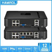 ราคา Hamrol 4CH 8CH 8MP 4K POE 48V NVR for H 265 H 264 POE IP Camera CCTV System Audio AI Face Detect Network Video Recorder Xmeye P2P Cloud (16028634473)